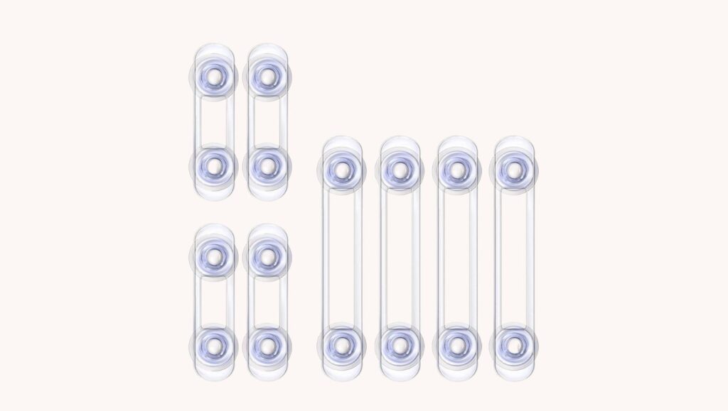 Yosemy Sécurité Serrures pour Bébé Sécurité Verrouillage pour Tiroir Placards Porte Armoires Frigo Transparent Loquets de Sécurité en Plastique 8 Pièces