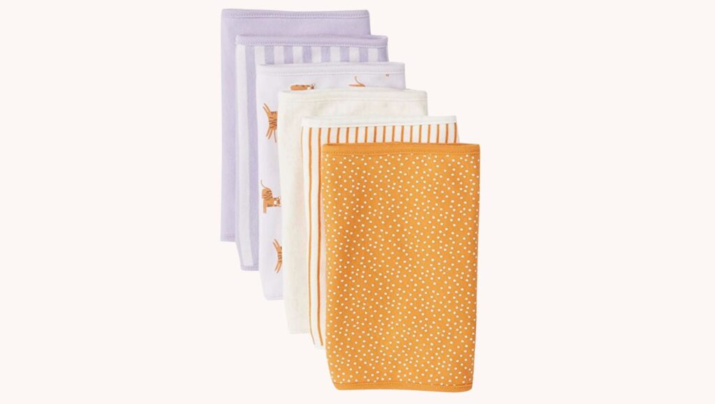 Petits langes amazon essentials bébé indispensables jaune mauve lavage machine