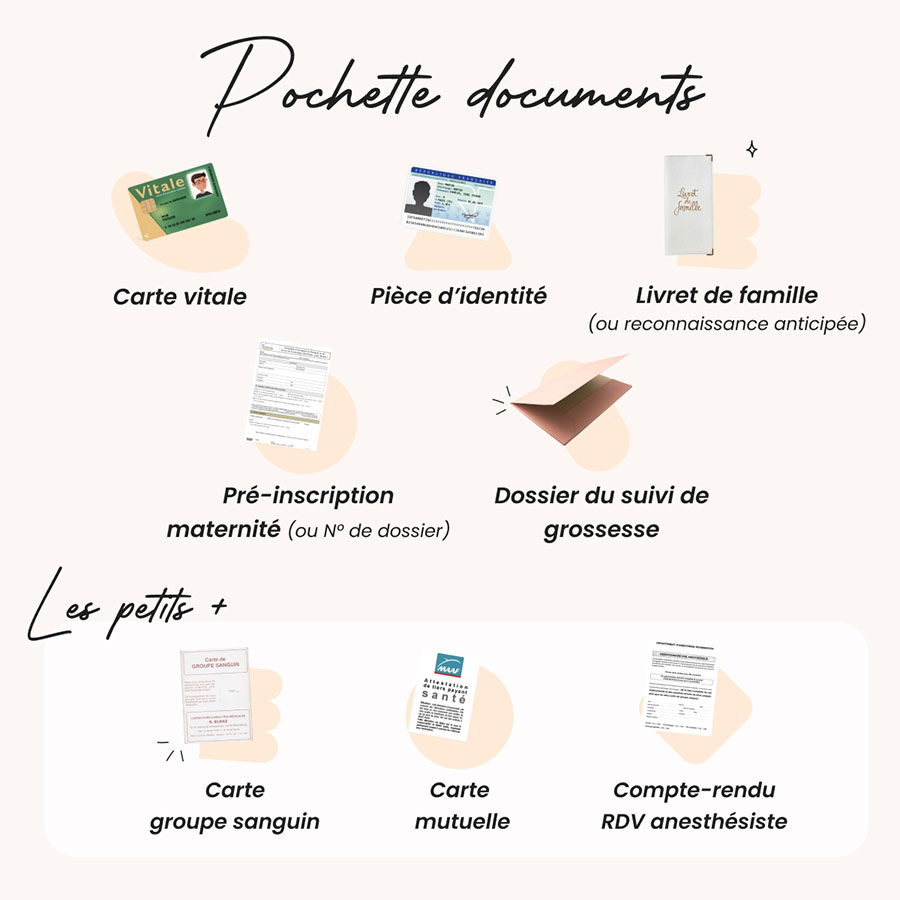 meilleure liste checklist des documents obligatoire en salle de naissance à la maternité