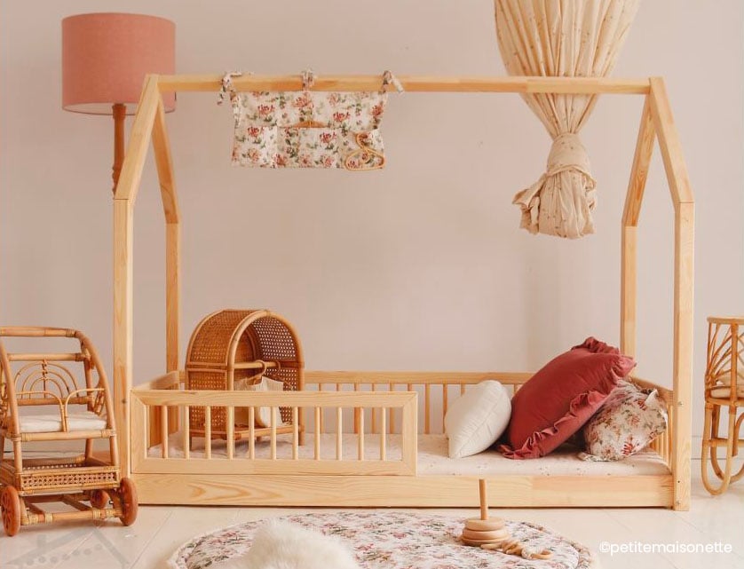 lit cabane bois pour chambre bébé nouveau-né