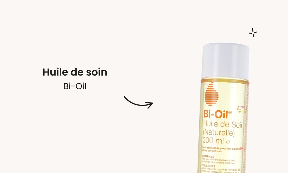 Huile de soin naturelle Bi-Oil, recommandée pour réduire les vergetures de grossesse, se distingue par son efficacité reconnue en matière de soins spécialisés pour la peau des femmes enceintes.