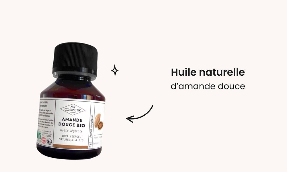 Huile d'amande douce bio, une huile végétale pure et naturelle plébiscitée pour son efficacité contre les vergetures durant la grossesse, privilégiée pour sa douceur et ses vertus nourrissantes pour la peau.