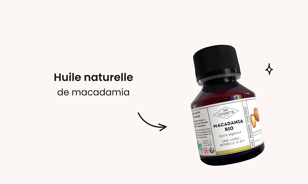 Huile de macadamia bio My Cosmetik, une huile végétale vierge privilégiée pour son absorption rapide et ses qualités hydratantes, est une solution naturelle prisée pour prévenir les vergetures durant la grossesse.