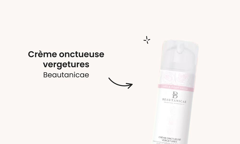 Crème onctueuse anti-vergetures de Beautanicae, spécialement conçue pour l'après-accouchement, est plébiscitée pour son efficacité dans l'amélioration de l'aspect des vergetures post-grossesse, offrant confort et nutrition à la peau.