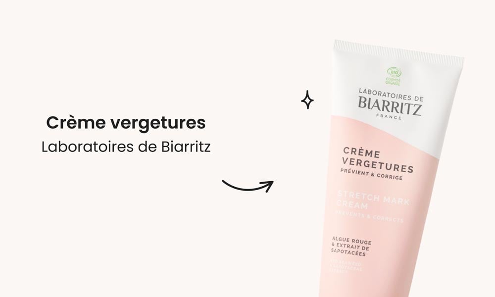 Crème anti-vergetures des Laboratoires de Biarritz, avec algue rouge et extrait de sapotaceae, est une solution biologique efficace pour prévenir et corriger les vergetures durant la grossesse.