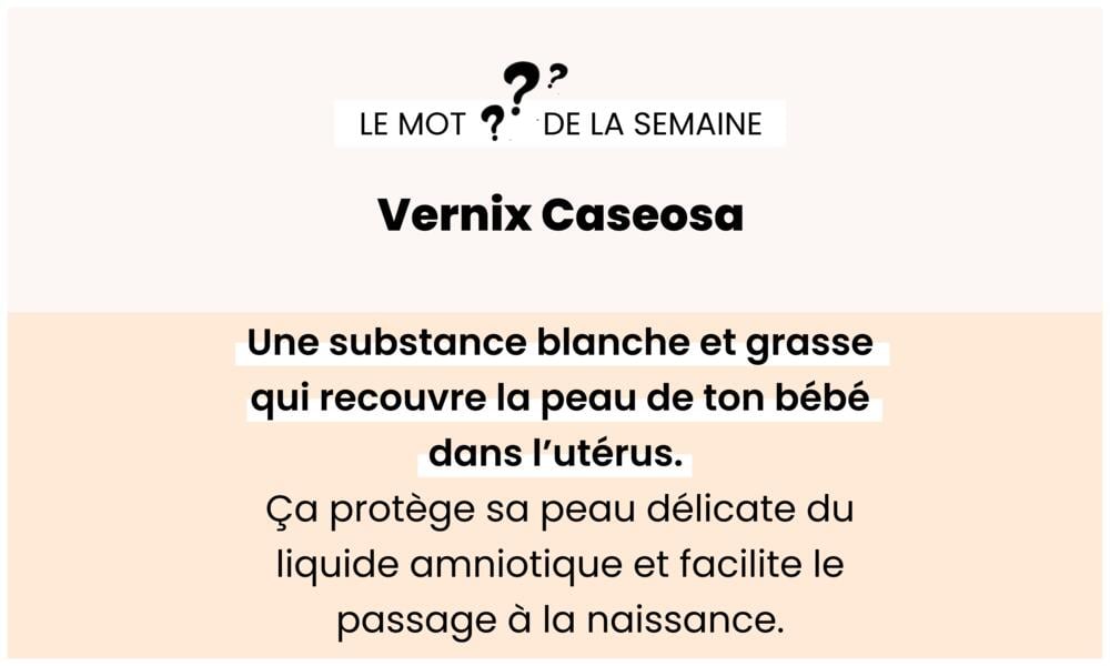 Vernix – Substance blanche protégeant la peau du bébé à la naissance.