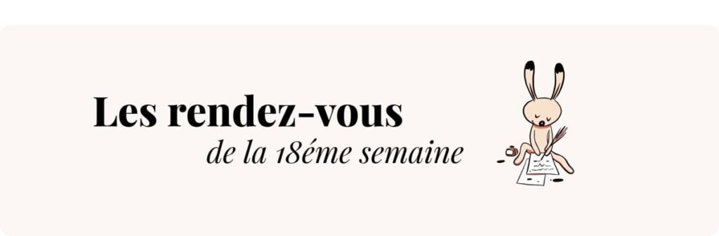 Grossesse 18 semaines – Rendez-vous médicaux