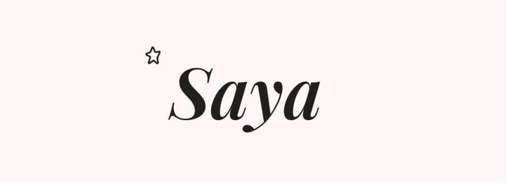 Saya prénom japonais féminin tendance vif et confiant