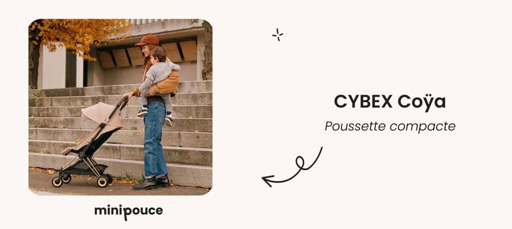 Poussette compacte Cybex Coÿa adaptée aux jeunes parents recherchant un modèle design et fonctionnel