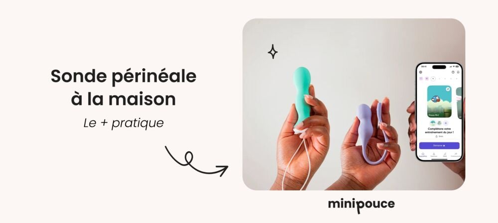Sonde périnéale connectée pour exercices du périnée à la maison via application mobile
