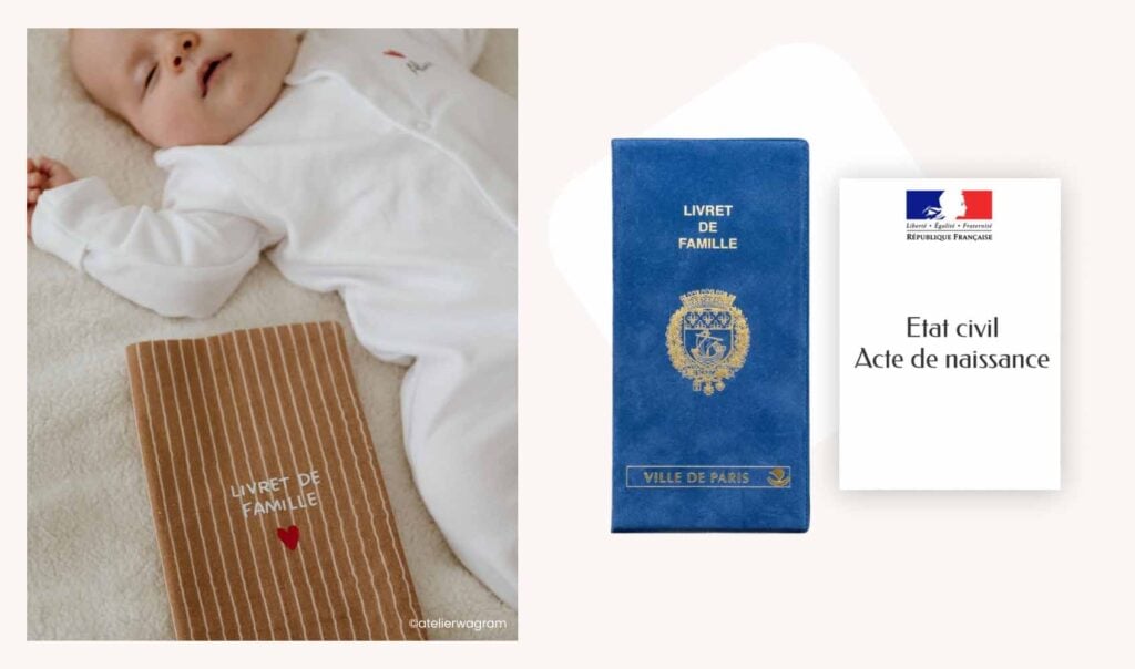 Livret de famille et acte de naissance civil pour démarches administratives naissance