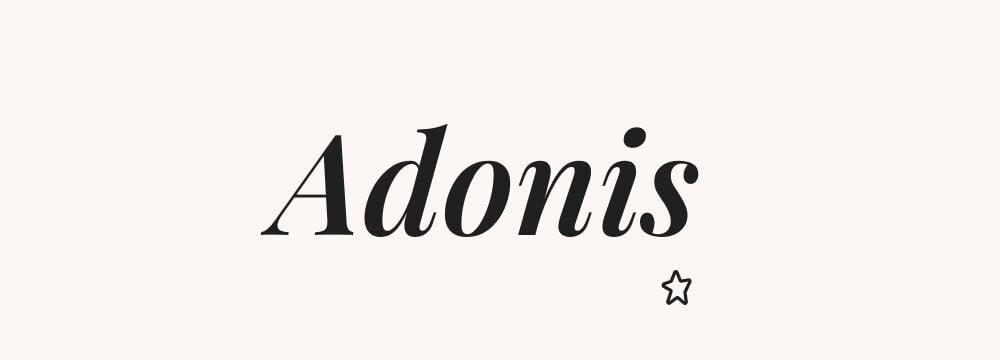 Adonis, prénom mythologique garçon gracieux et solaire, symbole de beauté, de renaissance et d’amour