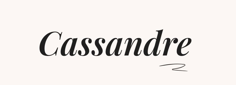 Cassandre, prénom mythologique fille profond et mystérieux, symbole de clairvoyance et de sensibilité