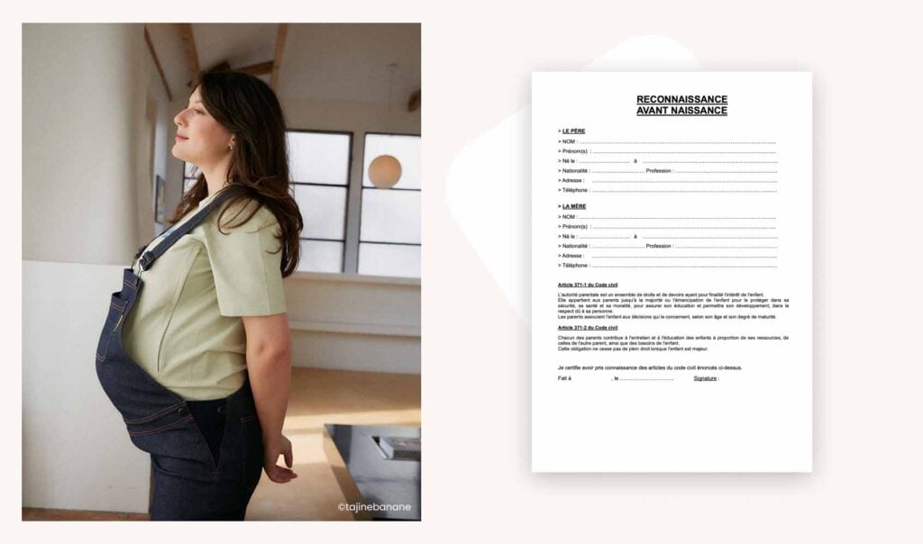 Formulaire reconnaissance anticipée avant naissance pour démarches administratives