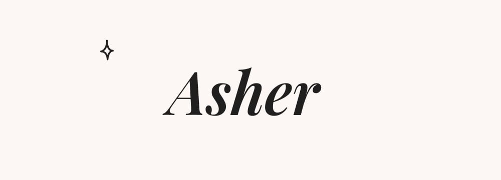 Asher, prénom américain garçon court et biblique, très tendance