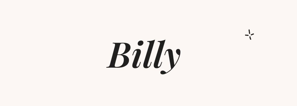 Billy, prénom américain garçon familier et traditionnel