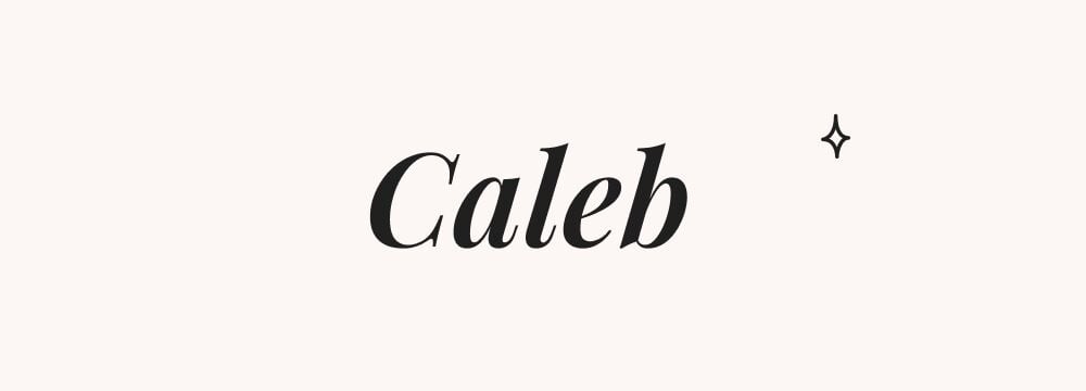 Caleb, prénom américain garçon biblique et apprécié aux États‑Unis