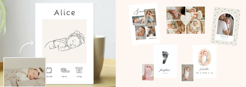 Meilleur faire part naissance personnalisé : Popcarte dans notre comparatif de marques de faire part naissance