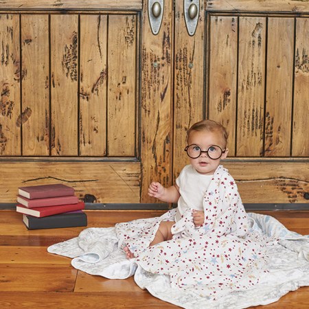 aden + anais - Lot de 4 maxi langes en coton Harry Potter (120 x 120 cm)