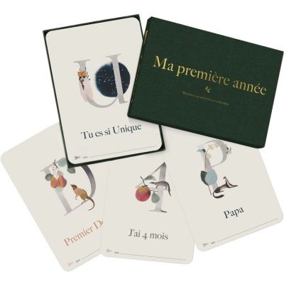 Milestone - Cartes photos souvenirs Ma première année Luxe ABC (40 cartes) Milestone
