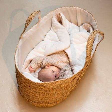 Childhome - Couffin Moïse avec matelas herbes de mer naturel Childhome