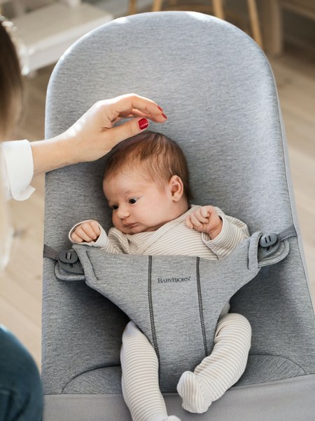 Babybjörn - Transat Bliss - Jersey 3D, Cadre gris foncé