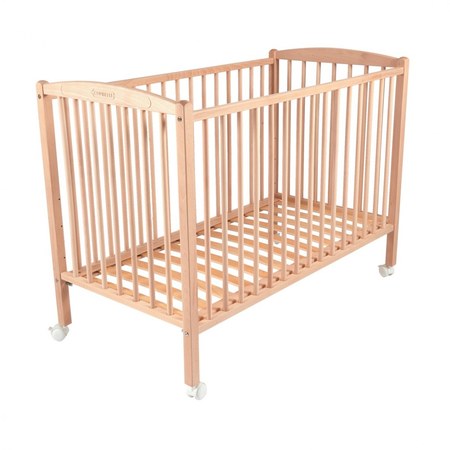 Combelle - Lit réglable en hauteur en hêtre massif naturel brut 70x140