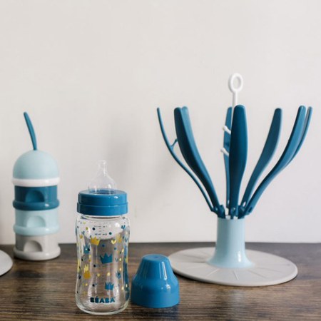 Béaba - Egoutte biberons pliable fleur bleue