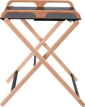 Combelle - Table à langer pliante bicolore en hêtre massif noir 55x80