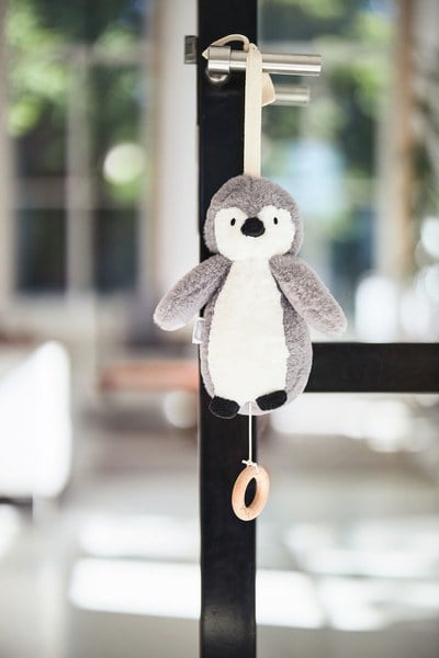 Jollein - Peluche musicale Pinguin Storm Grey Jollein