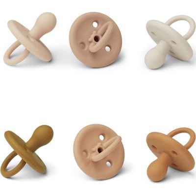 Liewood - Lot de 6 sucettes en silicone Rose multi mix (0-6 mois)