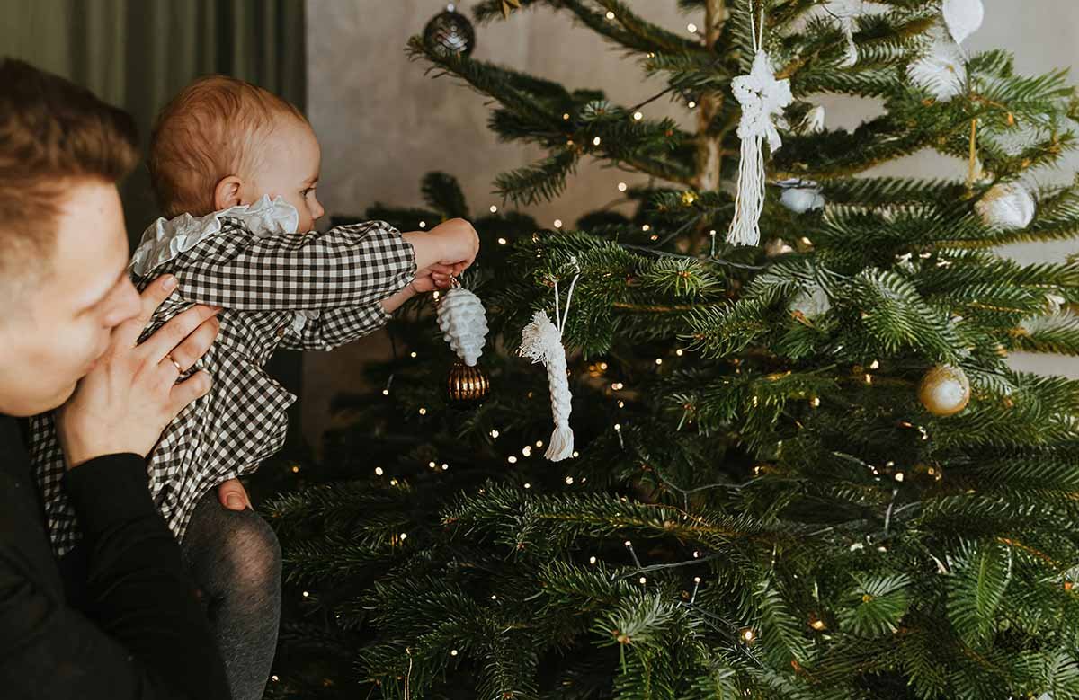 Bas De Noël Géant 'Mon Premier Noël' Bébé | Décoration Feutre Blanc 50 Cm, Pour Nouveau-né Garçon Ou Fille